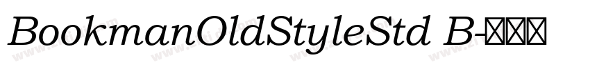 BookmanOldStyleStd B字体转换